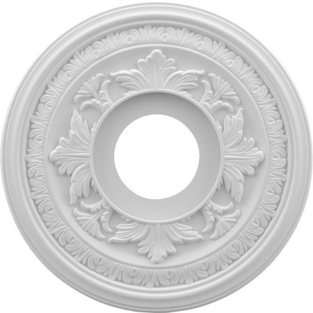 EKENA MILLWORK Baltimore Thermoformed PVC Ceiling Medallion (Fits Canopies up to 5 1/4"), 13"OD x 3 1/2"ID x 3/4"P CMP13BA